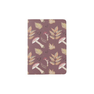 Paton Fall Sheets and Fall Mushrooms Passport Holder