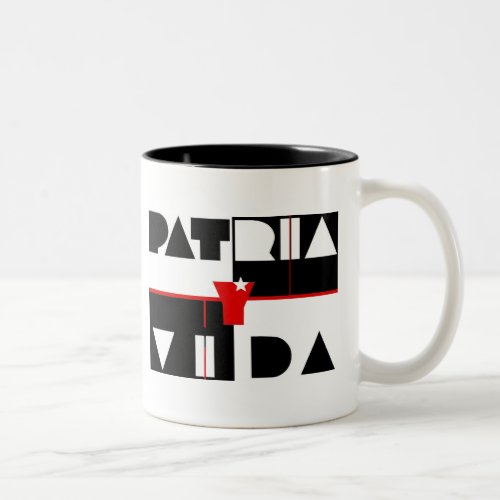 Patria y Vida Black White Red Two_Tone Coffee Mug