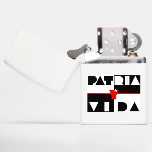 Patria y Vida Black White Red Zippo Lighter