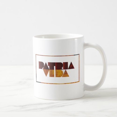 Patria y Vida White Brown Frame Coffee Mug