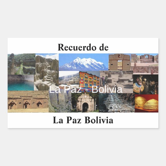 Patriarchate of La Paz Bolivia Rectangular Sticker (Front)