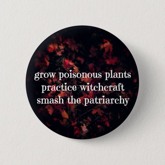 Patriarchy Spells Pinback Button (Front)