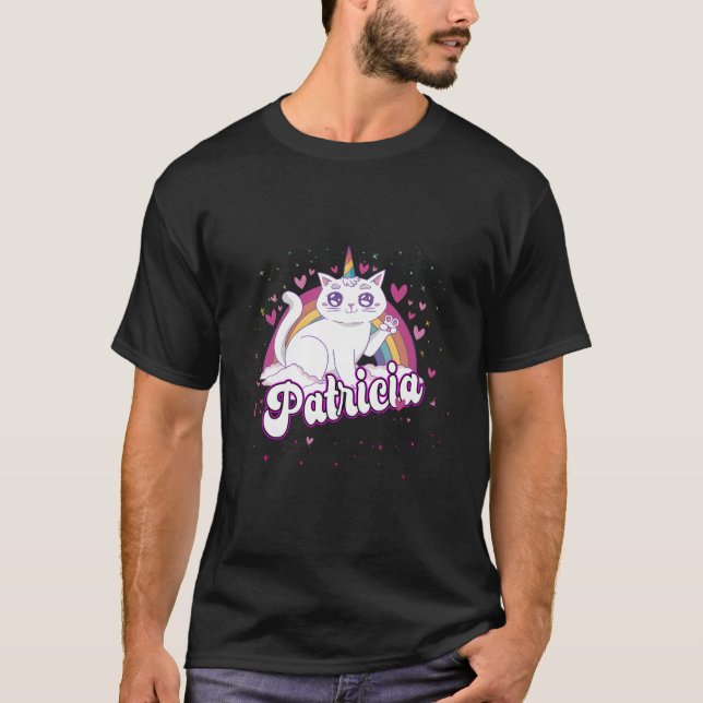 Patricia Adorable Name With Beautiful Caticorn T-Shirt (Front)