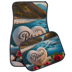 Patricia's River Heart Car Floor Mat