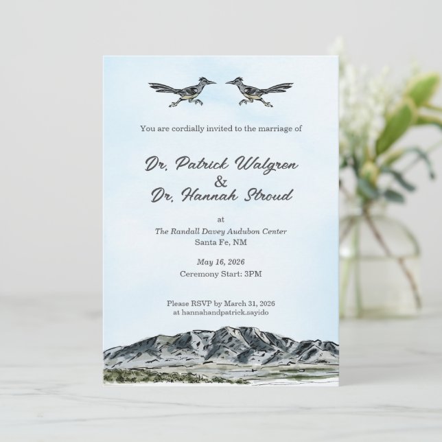 Patrick and Hannah Wedding Invitation (Standing Front)