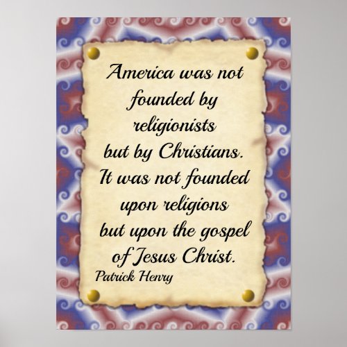 Patrick Henry America Quote Poster