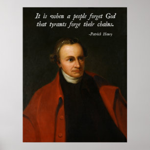 Patrick Henry God Quote Poster