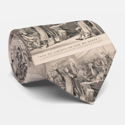 Patrick Henry Liberty or Death Speech Illustration Neck Tie