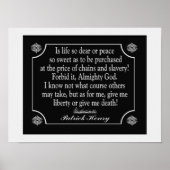 Patrick Henry Speech Quote - art print | Zazzle