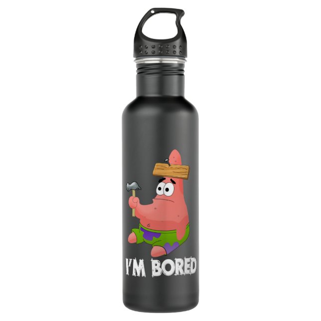 Patrick I_m Bored  Stainless Steel Water Bottle (Front)