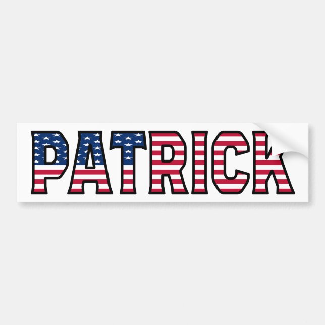 Patrick Name Vorname USA Aufkleber Sticker Auto (Front)