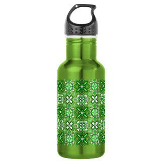 Patrick Pattern Rich Green Water Bottle