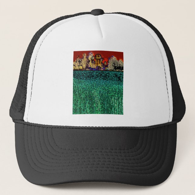 Patrick Ranch, Chico, CA (In Red and Green) Trucker Hat (Front)