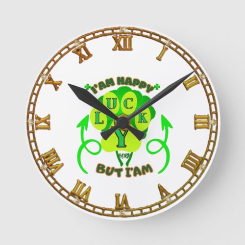 Patricks Day Round Clock