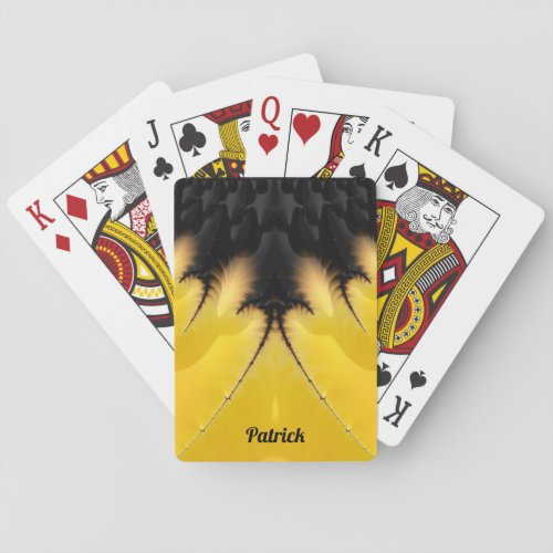 PATRICK  STUNNING Black and Yellow Design Playing Cards