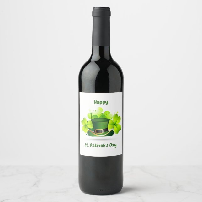 Patrick's Day Classic Wine Label (Front)