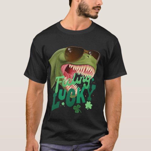 Patricks day dragon irish luck _ feeling lucky  T_Shirt