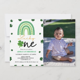 Patrick's Day First Birthday Party Lucky One Party Invitation