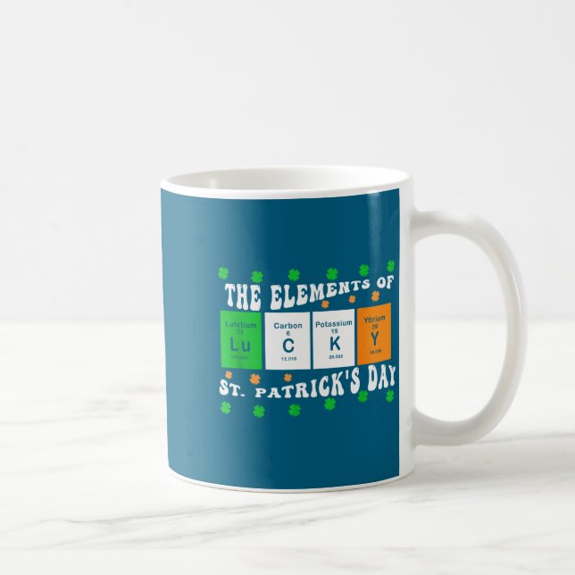 Patricks Day Funny Elements Of Lucky Periodic Tabl Coffee Mug (Right)