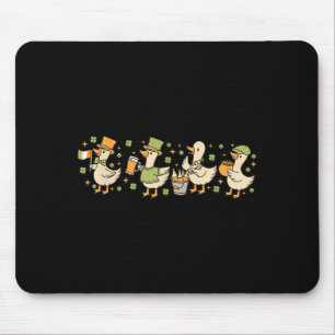 Patricks Day,funny Goose, Shamrock, Beer Gift Tee  Mouse Pad