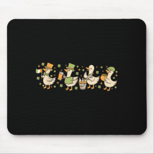 Patricks Day,funny Goose, Shamrock, Beer Gift Tee  Mouse Pad