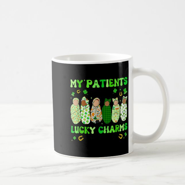 Patrick's Day Nurse My Patients Are My Lucky Nicu  Coffee Mug (Right)