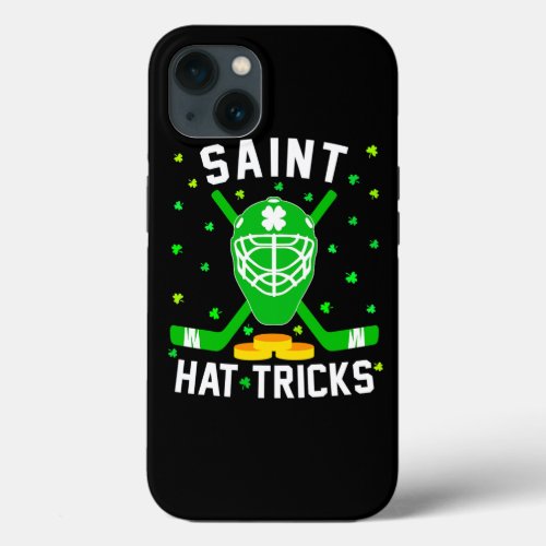 Patricks Day Saint Hat Tricks Hockey Shamrock Kids iPhone 13 Case