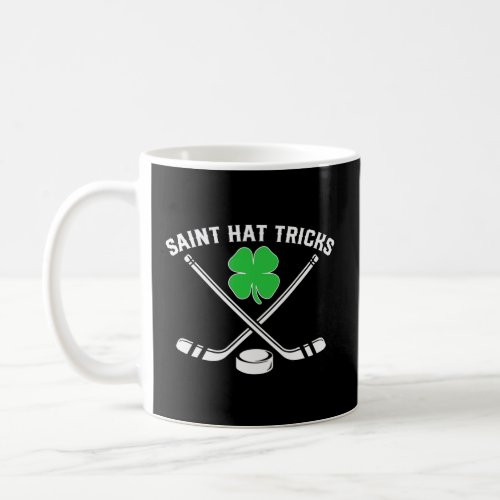 Patricks Day Saint Hat Tricks Shamrock Hockey Kids Coffee Mug