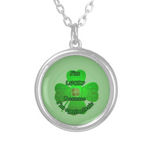 Patricks Day Silver Plated Necklace