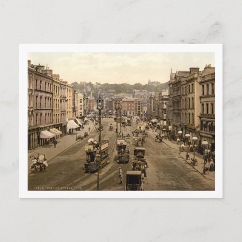 Patricks Street Cork City Ireland 19th century Postcard