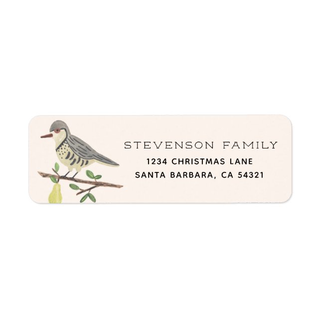 Patridge in a Pear Tree Label (Front)