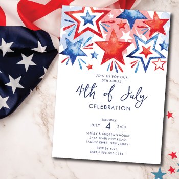 Patriot 4th Of July Party Invitation by invitationstop at Zazzle