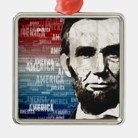 Patriot Abraham Lincoln Metal Ornament