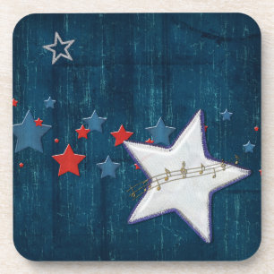 Patriot Americana Mixed Media Beverage Coaster
