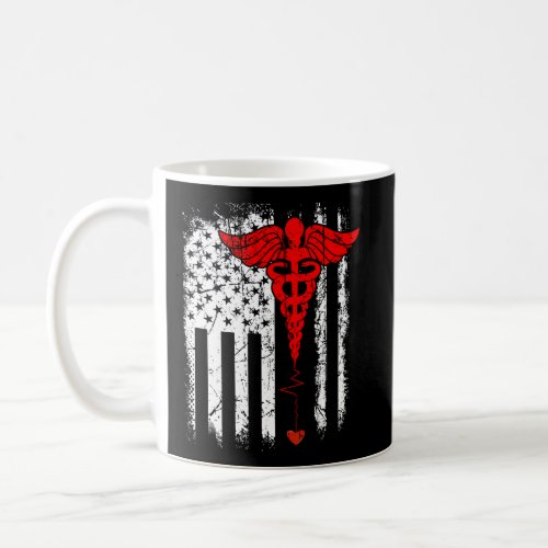 Patriot Apparel Nurse Thin Red Line American Flag Coffee Mug