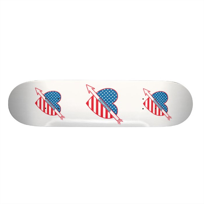 Patriot Bowling Heart Custom Skate Board