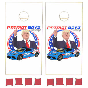 Patriot Boyz Racing w/Trump Corvette Cornhole Set