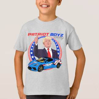 Patriot Boyz Racing w/Trump Corvette kids t-shirt