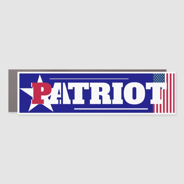 Patriot Bumper Sticker Car Magnet (Front)
