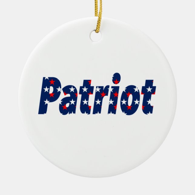 Patriot Ceramic Ornament (Front)