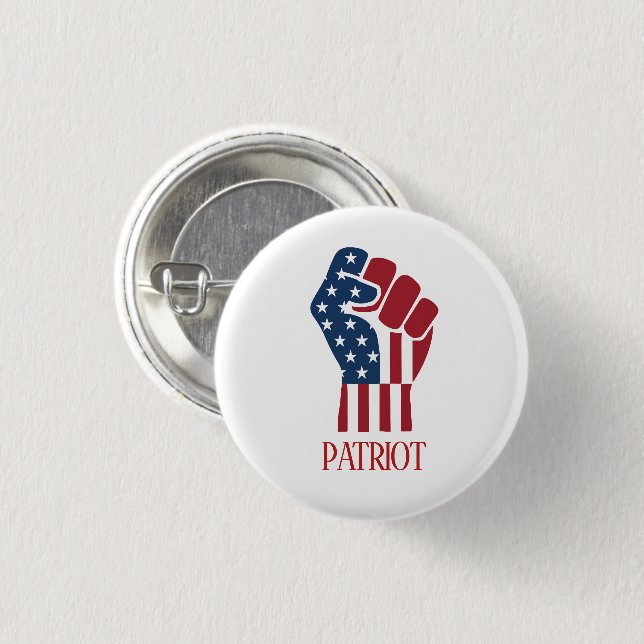 Patriot Clinched Fist Button (Front & Back)