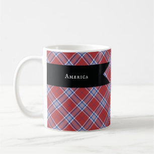 Patriot Color Plaid Patriotic Tea Cup