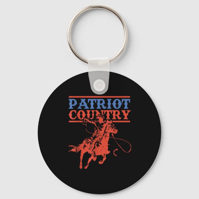 Patriot Country Funny Design  Keychain (Front)
