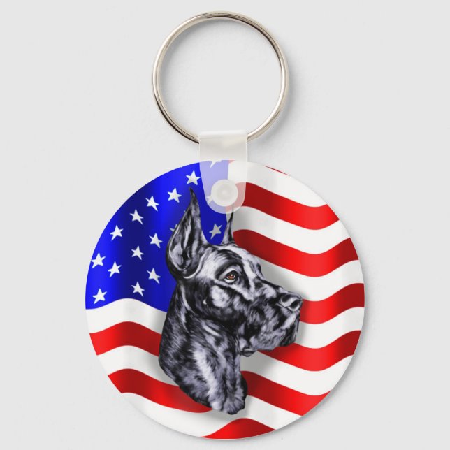 Patriot Dane Black Keychain (Front)