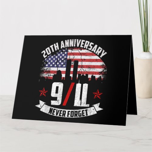 Patriot day 2022 never forget 9_11 21st anniversar card
