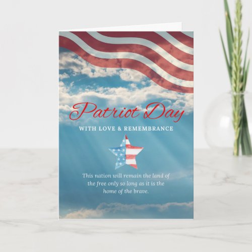 Patriot Day 9 11 Remembrance Flag and Sky Card