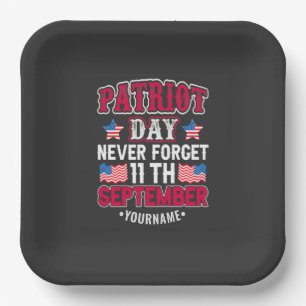 Patriot Day Never Forget 9 11 Paper Plates