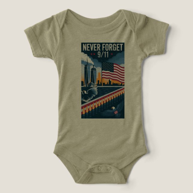 Patriot Day (Sept 11 Remembrance) Infant T-shirt (Design Front)