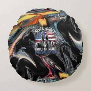 Patriot Day (Sept 11 Remembrance) Round Pillow