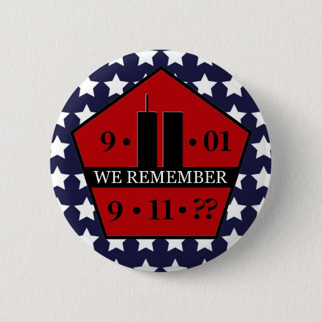 Patriot Day WE REMEMBER 9/11 Custom Year Button (Front)